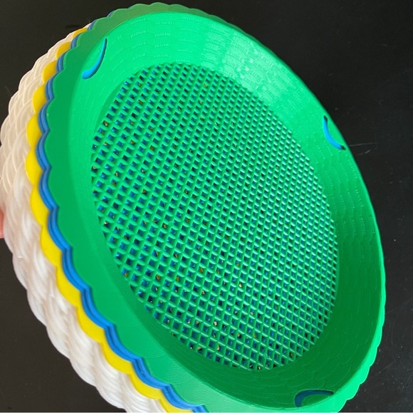 Vintage Reusable Plastic Paper Plate Holders Heavy Duty Picnic Camping Set 8 - Picture 11 of 12